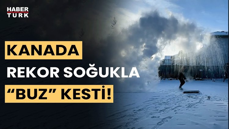 ABD&#039;yi kutup soğukları vurdu! Kanada rekor soğukla buz kesti! Her şey dondu