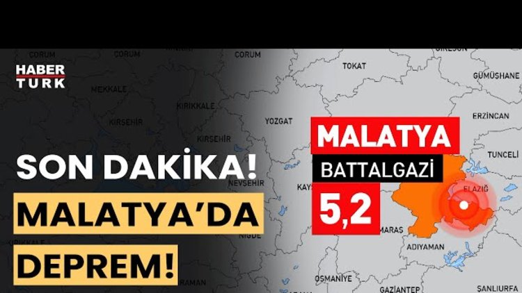 SON DAKİKA: Malatya&#039;da 5,2 büyüklüğünde deprem meydana geldi!