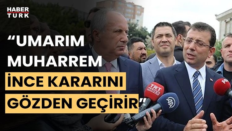 İmamoğlu&#039;ndan Muharrem İnce&#039;ye yanıt: Bu cümlelerin muhatabı değilim