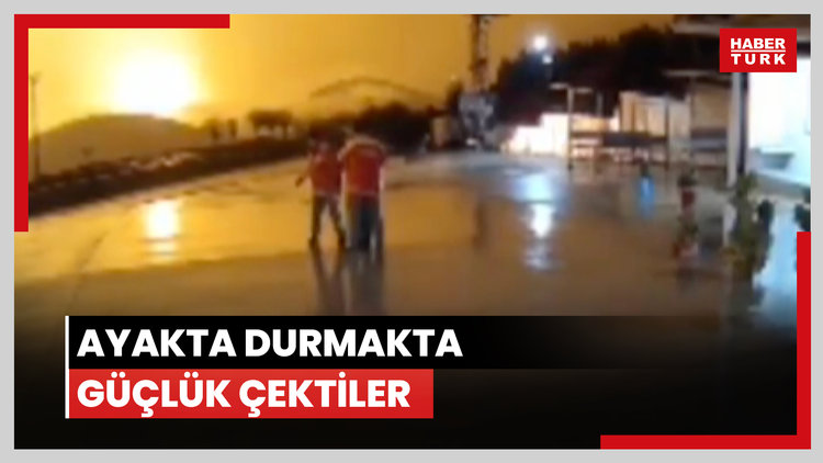 Deprem anında yaşanan paniğin yeni görüntüleri ortaya çıktı: Ayakta durmakta güçlük çektiler