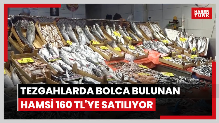 Tezgahlarda bolca bulunan hamsi 160 TL'ye satılırken, lüfer 360, turna mezgit 500 TL