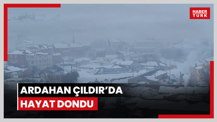 Sıcaklığın gece eksi 33'e düştüğü Ardahan Çıldır'da hayat dondu