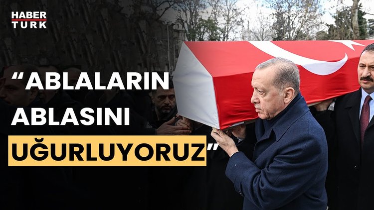 Yazar Alev Alatlı son yolculuğuna uğurlandı...Tabutunu Erdoğan ve bakanlar taşıdı!