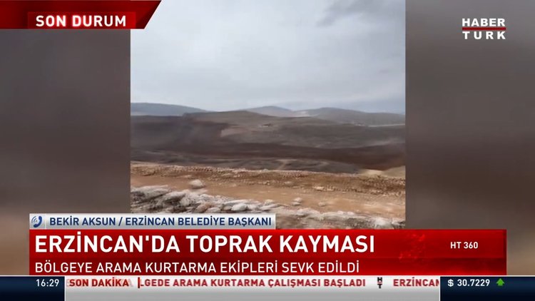 Erzincan'da altın madeninde toprak kayması