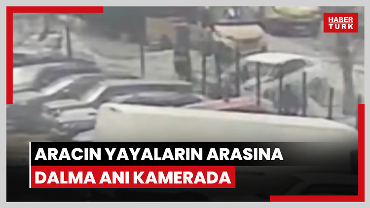 Beylikdüzü'nde aracın yayaların arasına dalma anı kamerada