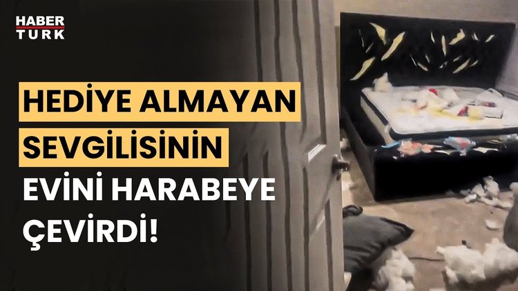 Sevgililer Günü'nde hediye almayan erkek arkadaşının evini harabeye çevirdi! #shorts #haber #14şubat