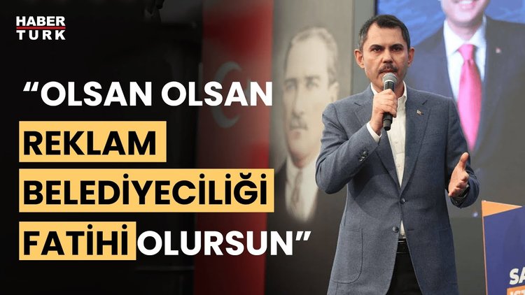 Murat Kurum'dan Ekrem İmamoğlu'na: Sen olsan olsan reklam belediyeciliği fatihi olursun