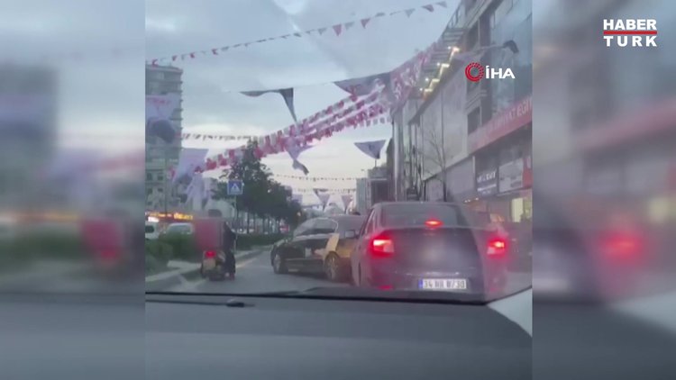 Esenyurt'ta trafikte tartıştığı sürücüyü önce takip etti ardından defalarca araca çarptı