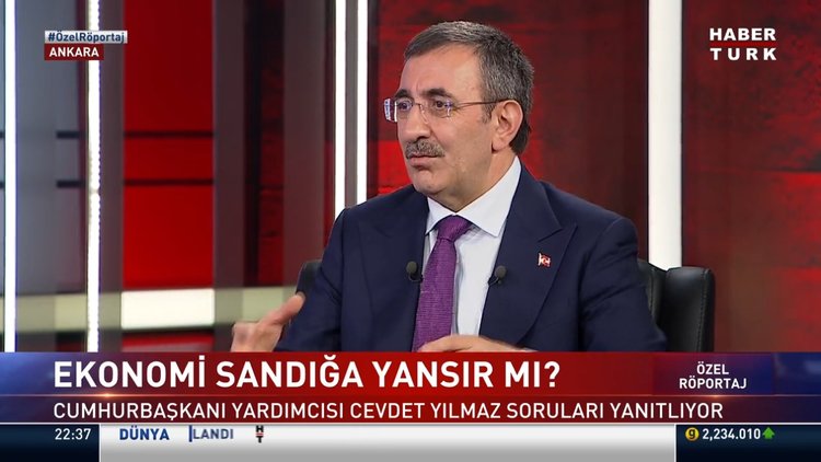 Cevdet Yılmaz'dan Habertürk'e açıklamalar