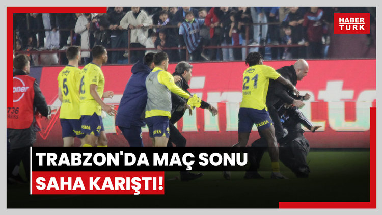 Trabzon'da maç sonu saha karıştı!