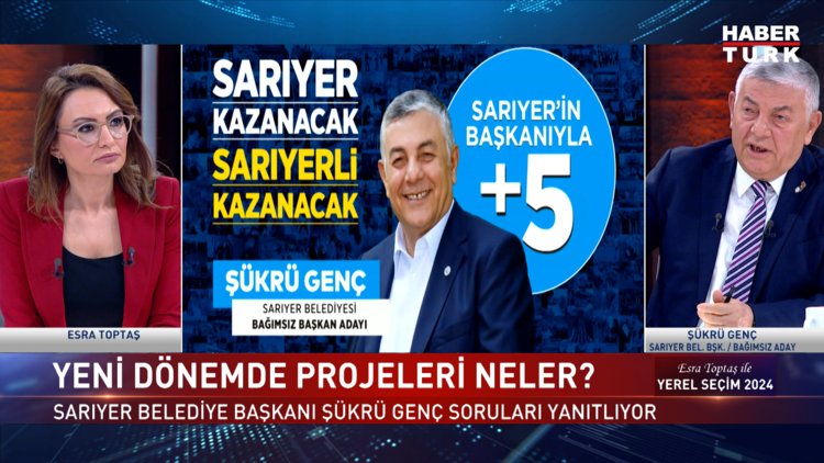 Yerel Seçim 2024 - 18 Mart 2024 (Sarıyer Belediye Başkanı Şükrü Genç Habertürk'te)