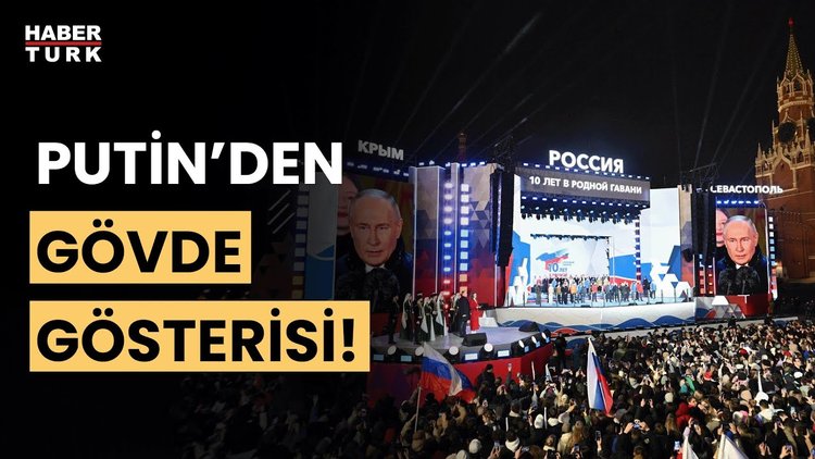 Putin'den gövde gösterisi: Seçim zaferinin ardından Kızıl Meydan'da halka seslendi