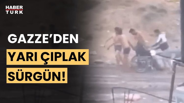 Utanç görüntüler: İsrail, Şifa Hastanesi&#039;ndeki Filistinlileri yarı çıplak göçe zorladı!