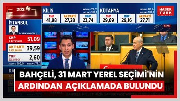 MHP lideri Devlet Bahçeli, 31 Mart Yerel Seçimi'nin ardından yazılı açıklamada bulunarak seçim sonucunu değerlendirdi