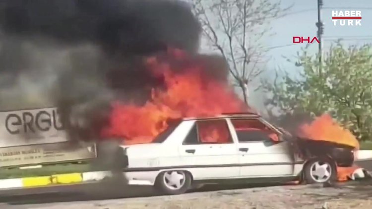 Seyir halinde alev topuna döndü