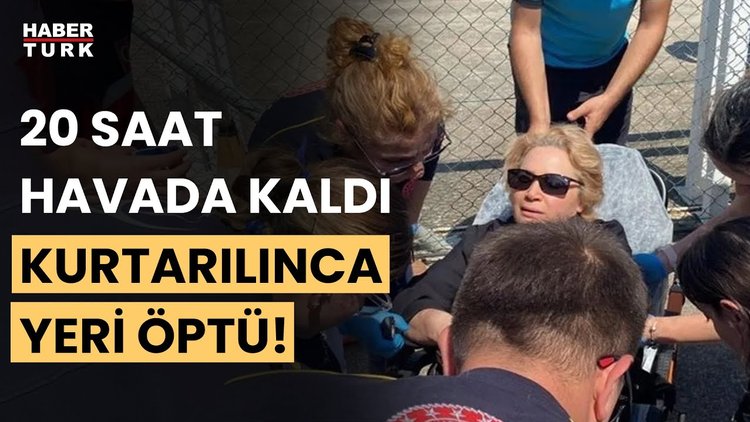 Teleferikte 20 saat havada kaldı, kurtarılınca yeri öptü!