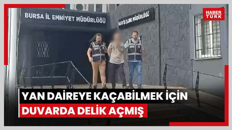 Firari cinayet hükümlüsü polis baskınında yan daireye kaçabilmek için duvarda delik açmış