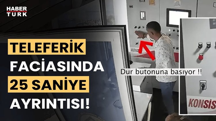 Antalya&#039;daki teleferik kazasında kontrol odasında yaşananlar kamerada!