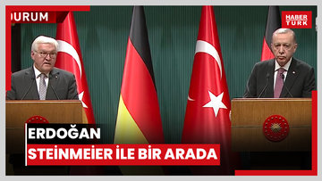 Cumhurbaşkanı Erdoğan, Almanya Cumhurbaşkanı Steinmeier ile bir arada