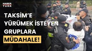 1 Mayıs Emek ve Dayanışma Günü'nde Taksim'e yürümek isteyen gruplara polis müdahalesi!