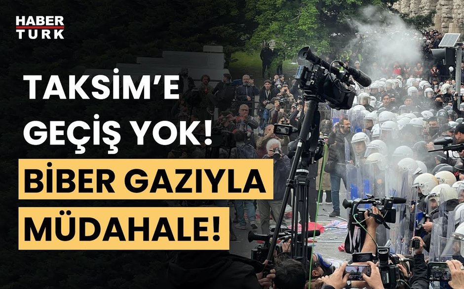 Son Dakika: Taksim'e yürüyüşe izin yok, biber gazıyla müdahale edildi!