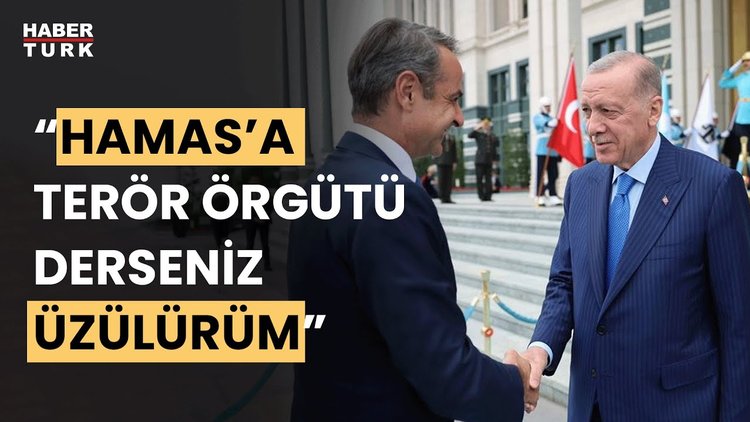 Cumhurbaşkanı Erdoğan&#039;dan Miçotakis&#039;e Hamas tepkisi