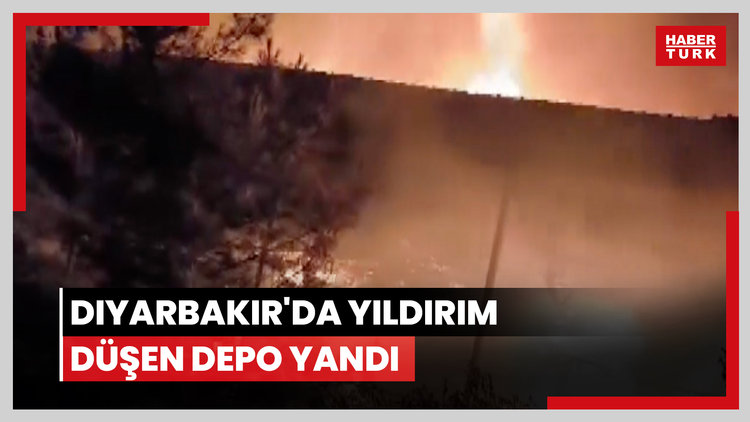 Diyarbakır'da yıldırım düşen depo yandı; 20 milyon TL'lik zarar oluştu