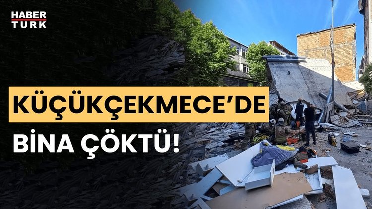 Son Dakika! İstanbul Küçükçekmece'de bina çöktü!