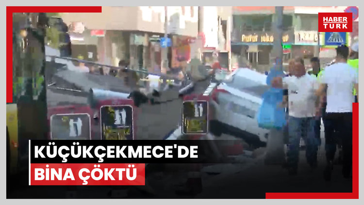 Küçükçekmece'de bina çöktü
