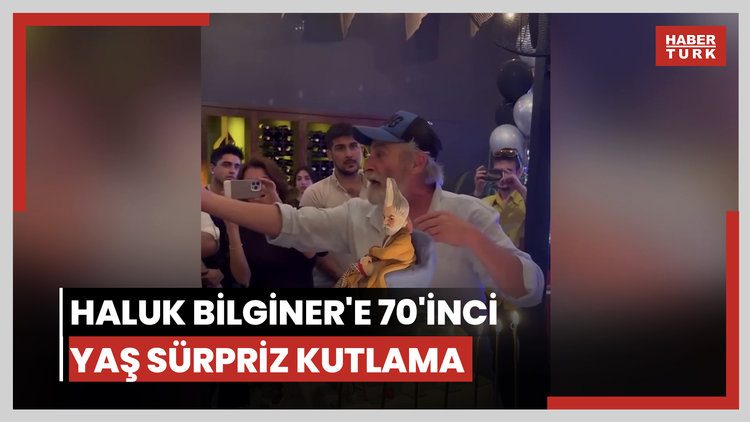 Haluk Bilginer'e 70'inci yaş sürpriz kutlama