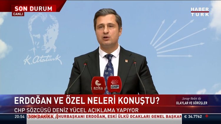 CHP Sözcüsü Deniz Yücel'den açıklamalar