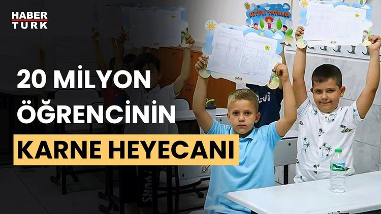Okullarda karne heyecanı: Milyonlarca öğrenci yaz tatiline çıkıyor