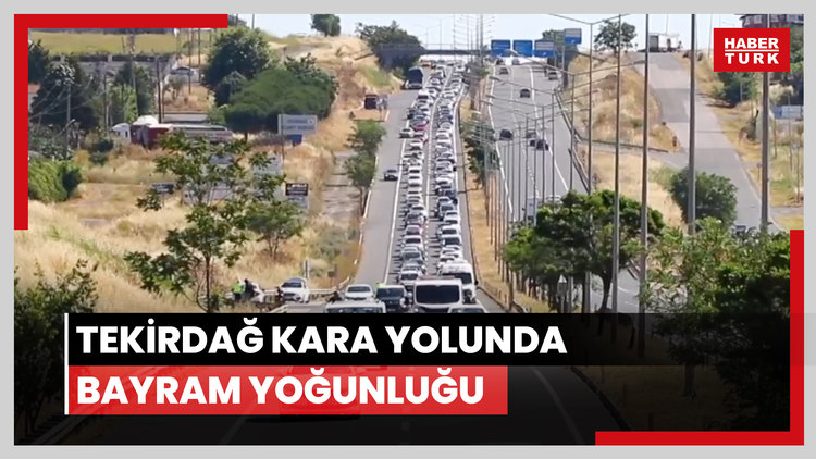 Tekirdağ kara yolunda bayram yoğunluğu