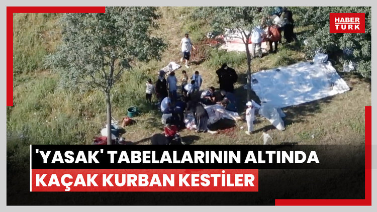 'Yasak' tabelalarının altında kaçak kurban kestiler