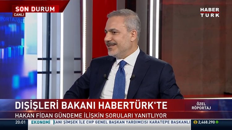 Dışişleri Bakanı Hakan Fidan'dan Habertürk'e açıklamalar