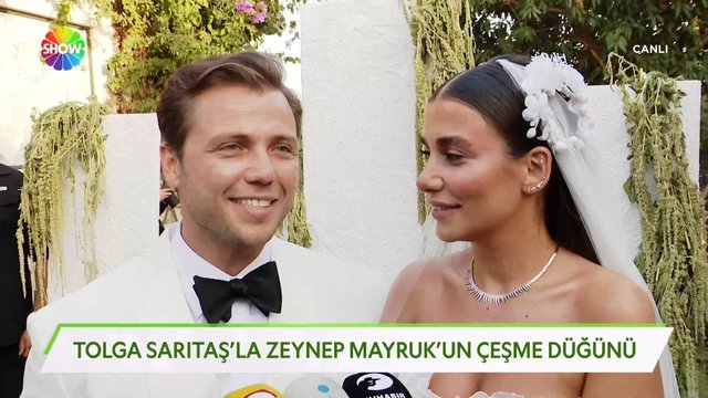 Tolga Sarıtaş'la Zeynep Mayruk'un çeşme düğünü.
