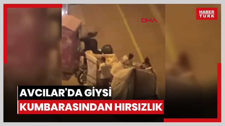 Avcılar'da giysi kumbarasından hırsızlık