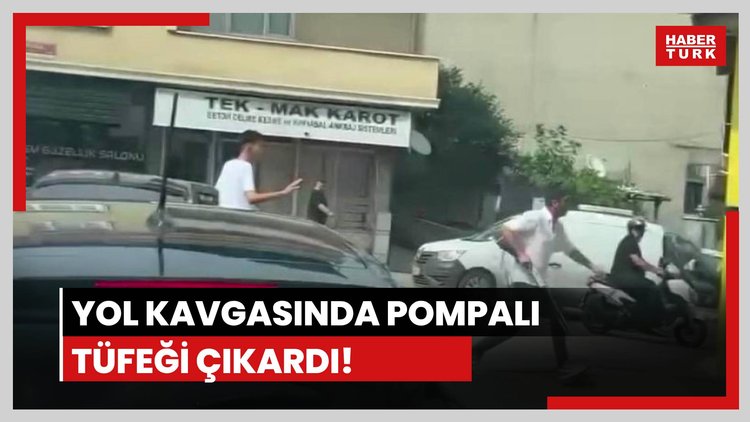 Yol tartışmasında pompalı tüfek çekti!