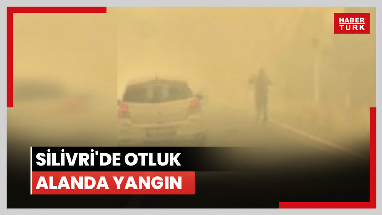 Silivri'de otluk alanda yangın, büyük paniğe neden oldu