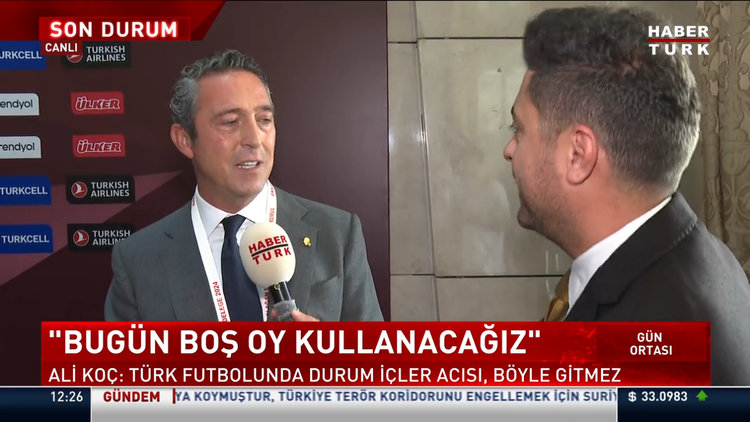 Ali Koç: TFF seçimi bizim için yok hükmündedir