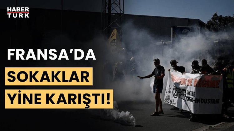 Fransa&#039;da tarım protestolarına polisten göz yaşartıcı gazla müdahale!