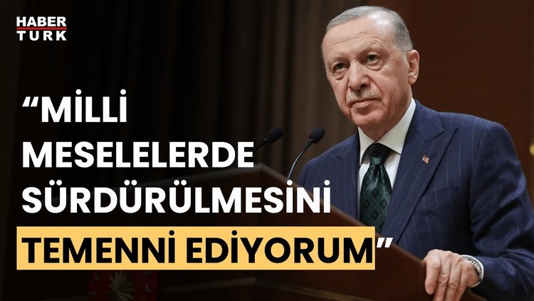 Cumhurbaşkanı Erdoğan'dan muhalefete Kıbrıs teşekkürü