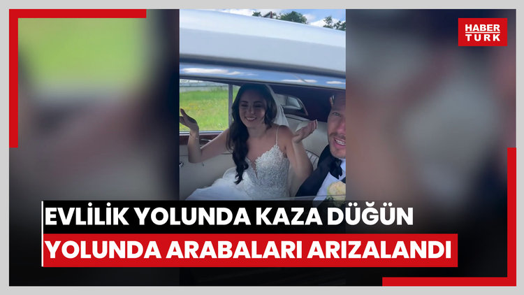 Evlilik yolunda kaza  Karsu ve Mike Schrama'nın düğün yolunda arabaları arızalandı