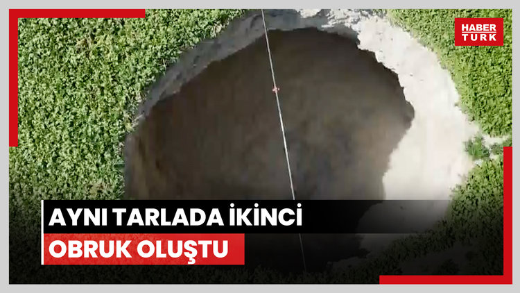 Aynı tarlada ikinci obruk oluştu