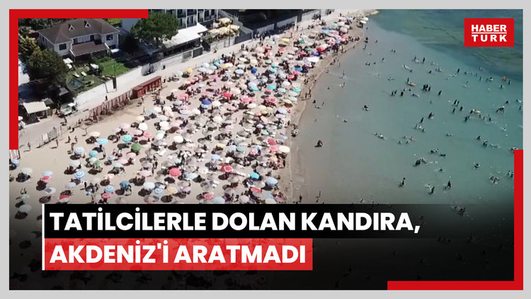 Tatilcilerle dolan Kandıra, Akdeniz'i aratmadı