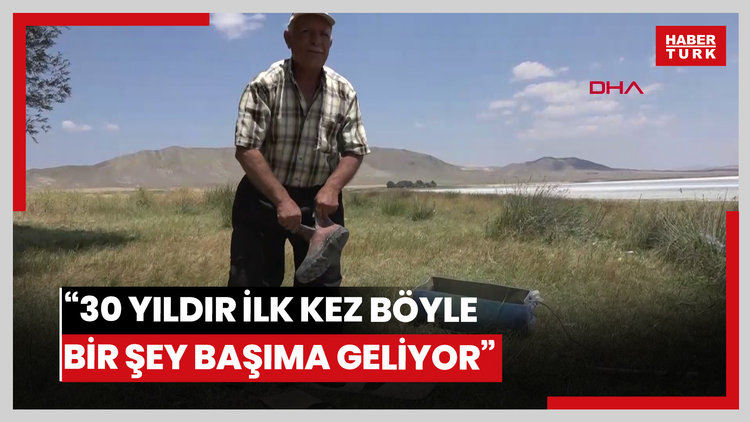 Tuzla Gölü'nde bu sene ilk defa tuz çıkarılamadı: "30 yıldır ilk kez böyle bir şey başıma geliyor"