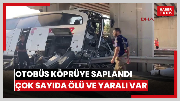 Polatlı'da otobüs köprüye saplandı: Çok sayıda ölü ve yaralı var