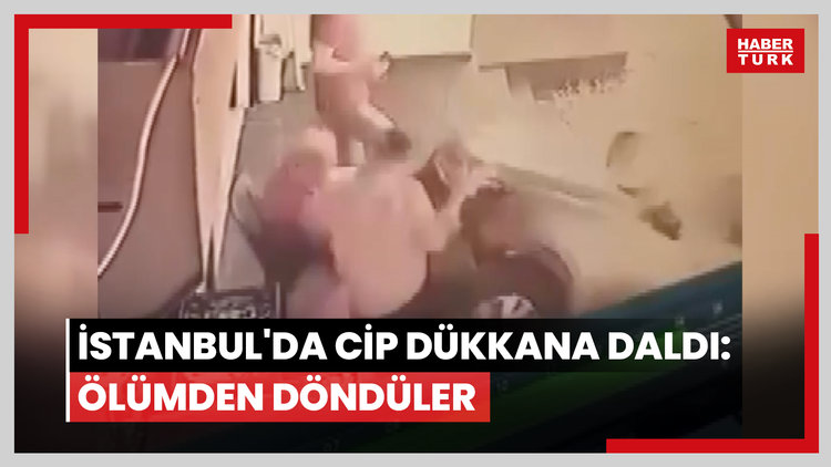 Maltepe'de cipin dükkana girdiği anlar kamerada: Ölümden döndüler