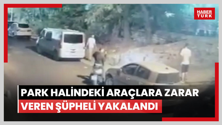 Eyüpsultan'da park halindeki araçlara zarar veren şüpheli yakalandı