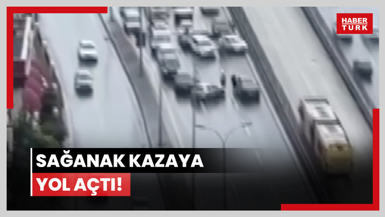 Sağanak kazaya yol açtı!